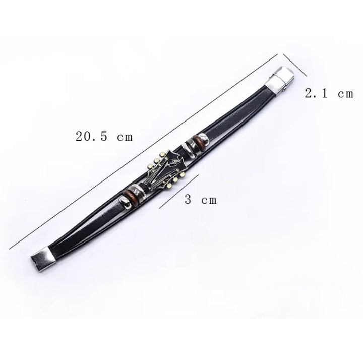 Guitarista - Pulsera De Cuero Para Guitarra
