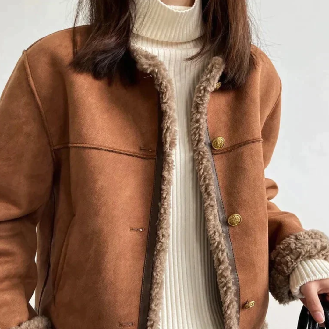 Fiona - Cálida Chaqueta de Piel de Cordero