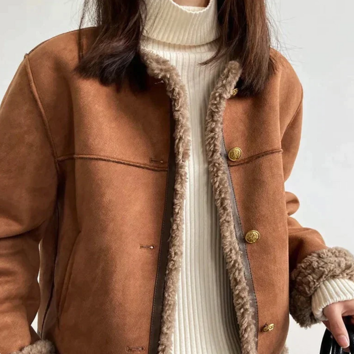 Fiona - Cálida Chaqueta de Piel de Cordero