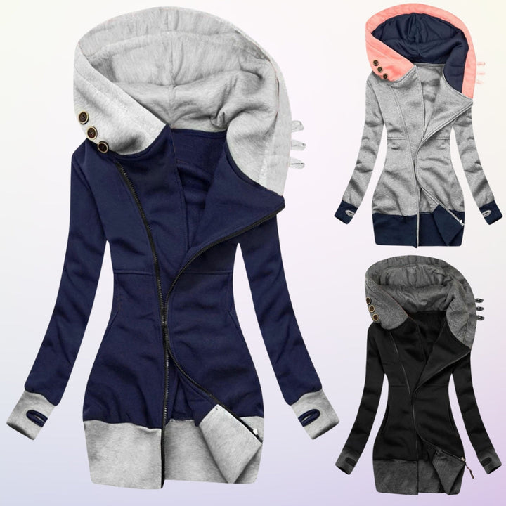 Zelma - Chaqueta de Manga Larga Con Cremallera