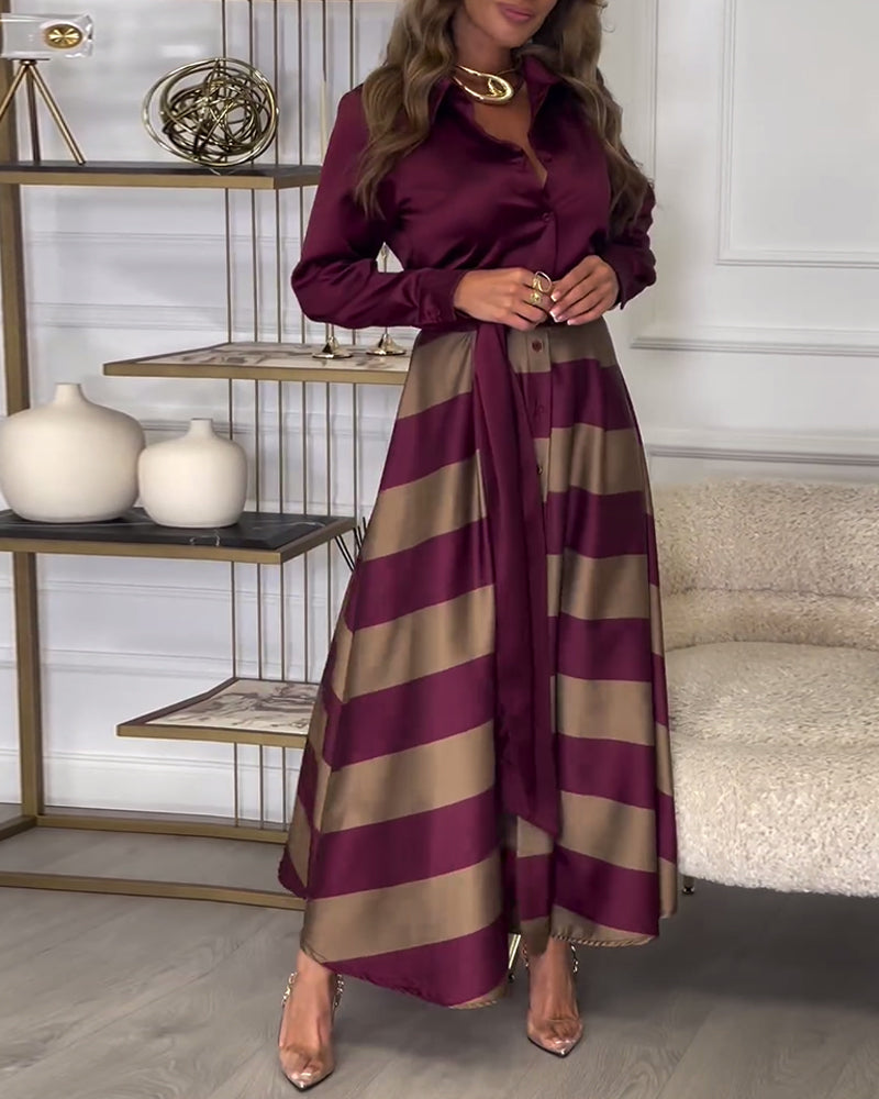 Sophie - Vestido Elegante A Rayas
