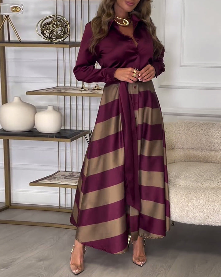 Sophie - Vestido Elegante A Rayas