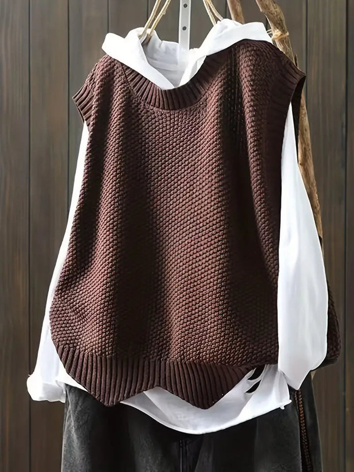 Ramona - Jersey de Punto Con Cuello Redondo