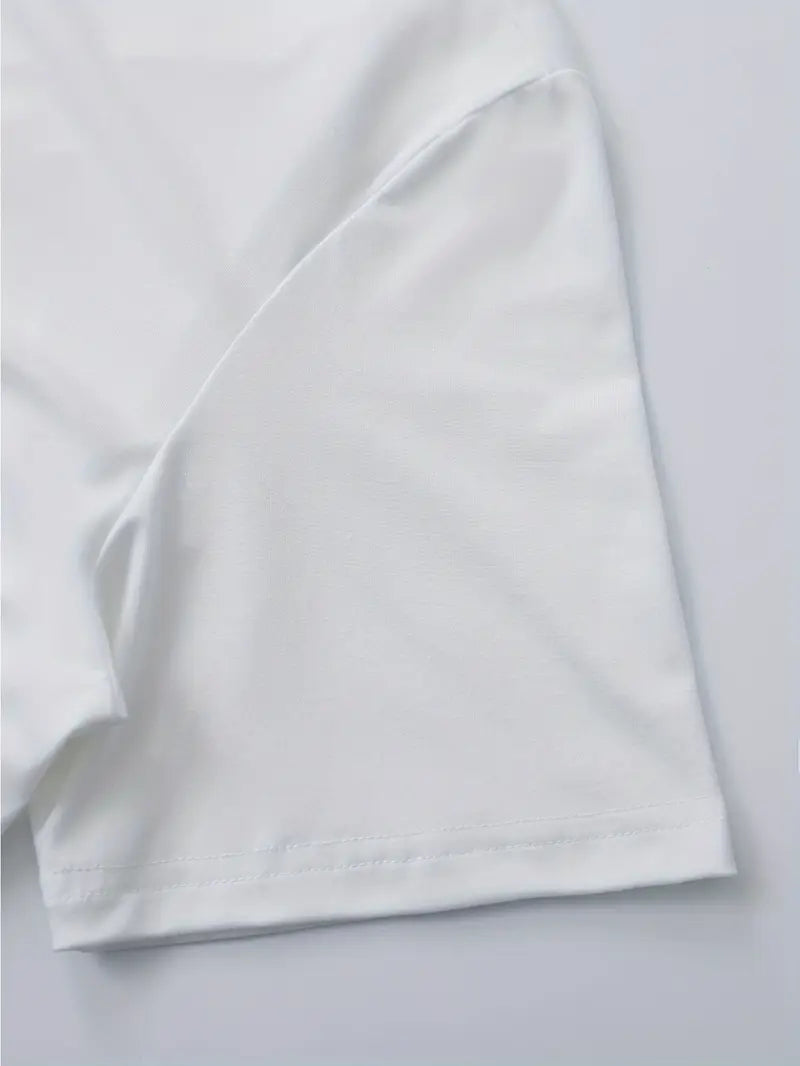 Fraga - Camiseta Elegante De Manga Corta