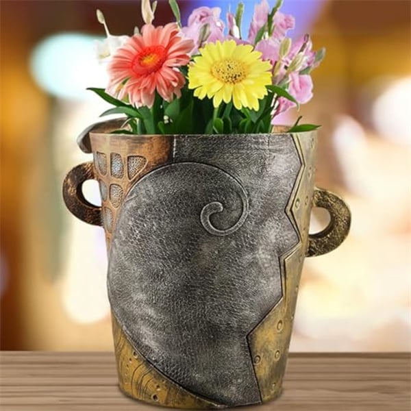 ArteVase - Macetero De Cara De Belleza Abstracta Hecho a Mano