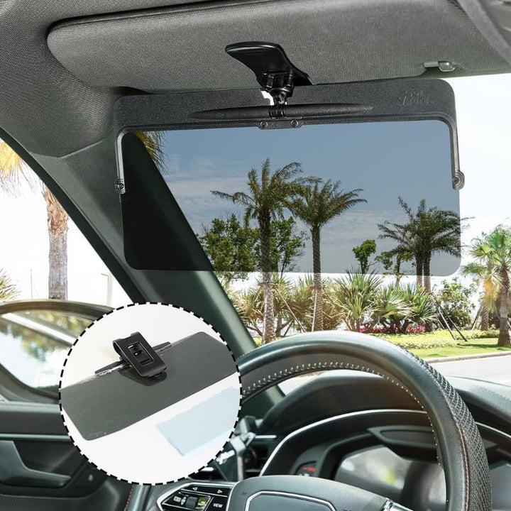 VisionClear - Parasol Universal Para Coche Con Protección Antideslumbrante Polarizada
