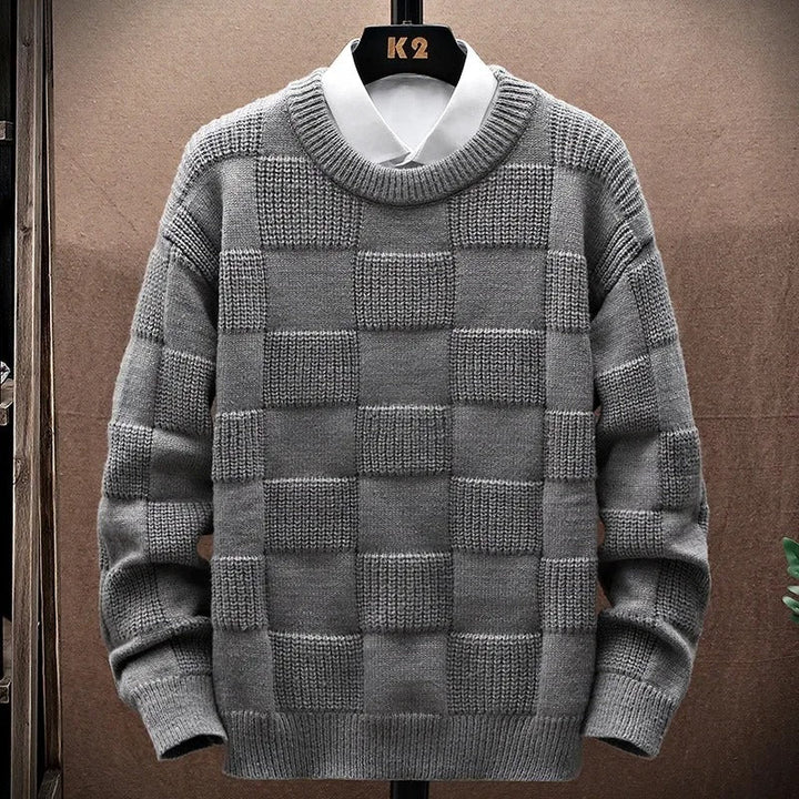 Yaxin - Jersey Informal de Cuadros Retro