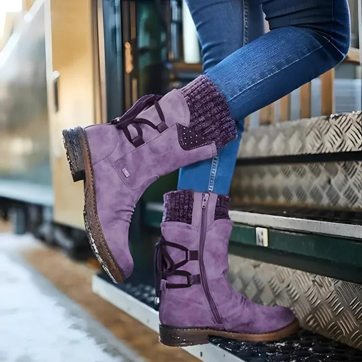 Aloisia - Botines Retro Para La Nieve