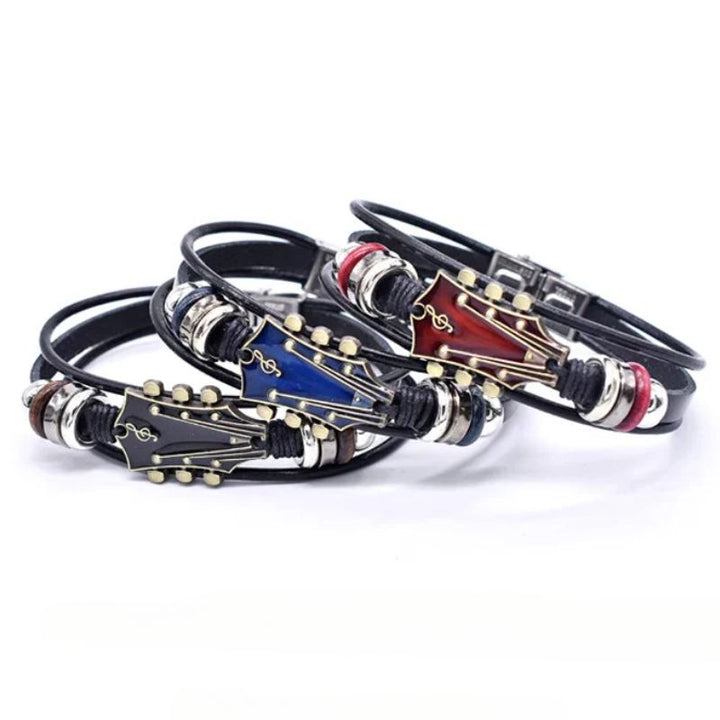 Guitarista - Pulsera De Cuero Para Guitarra