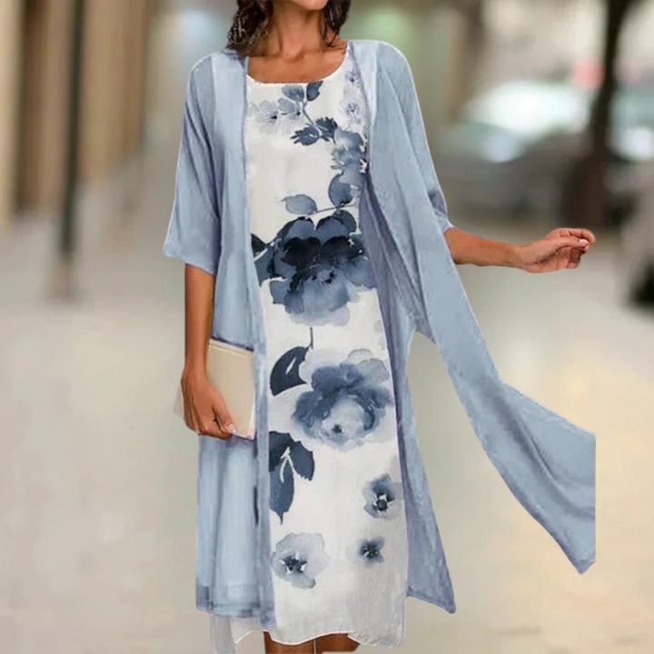 Nasira - Vestido Largo de Algodón con Cuello Alto