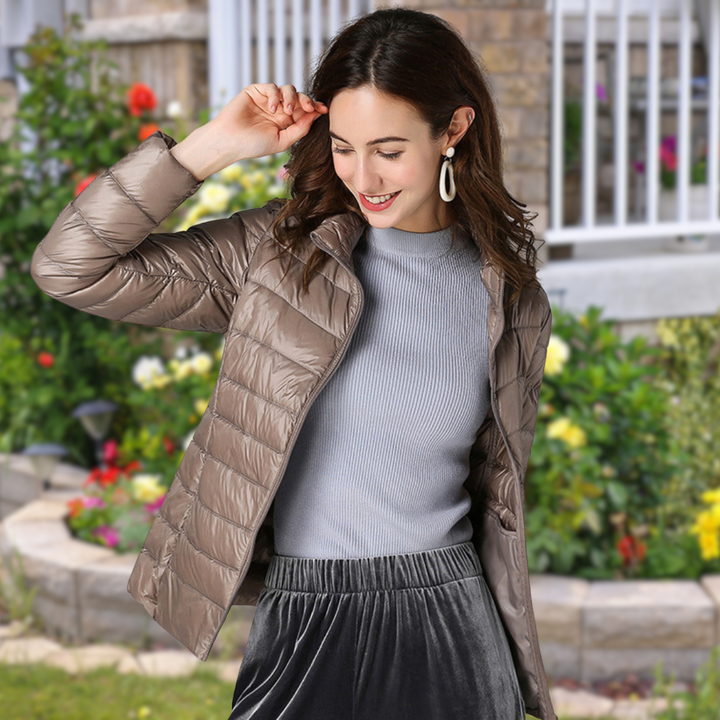 Isla - Chaqueta Impermeable Blanca De Plumón