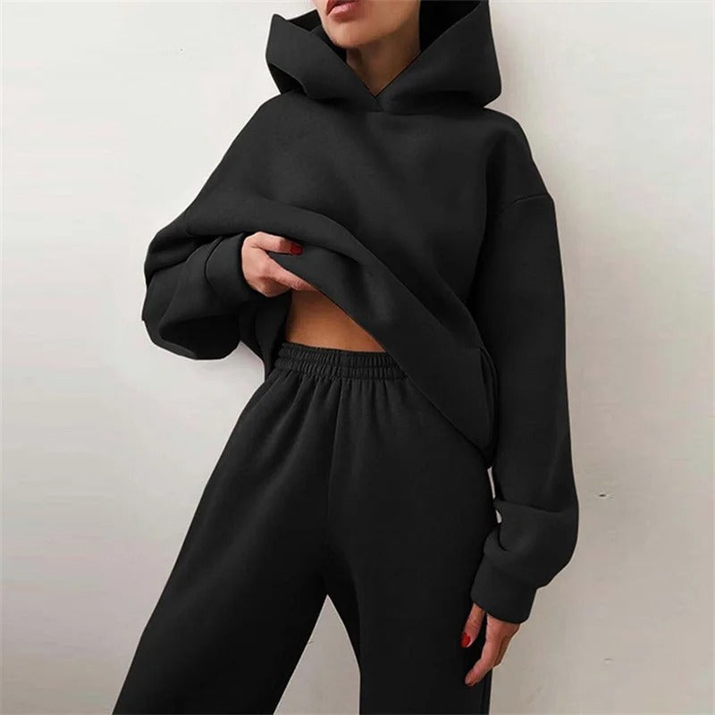 Yoselin - Conjunto de dos Piezas con Sudadera con Capucha talla Grande y Cálida