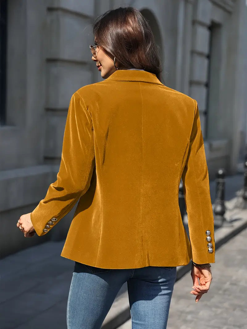 Desiree - Blazer Elegante Retro de un Solo Botón