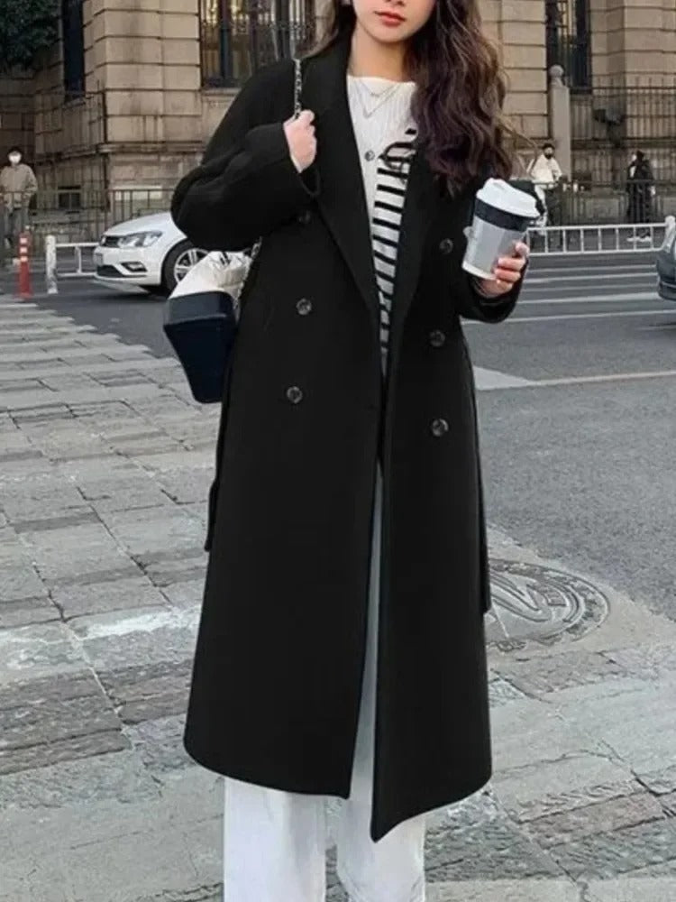 Zenia - Abrigo de Lana Holgado y Casual