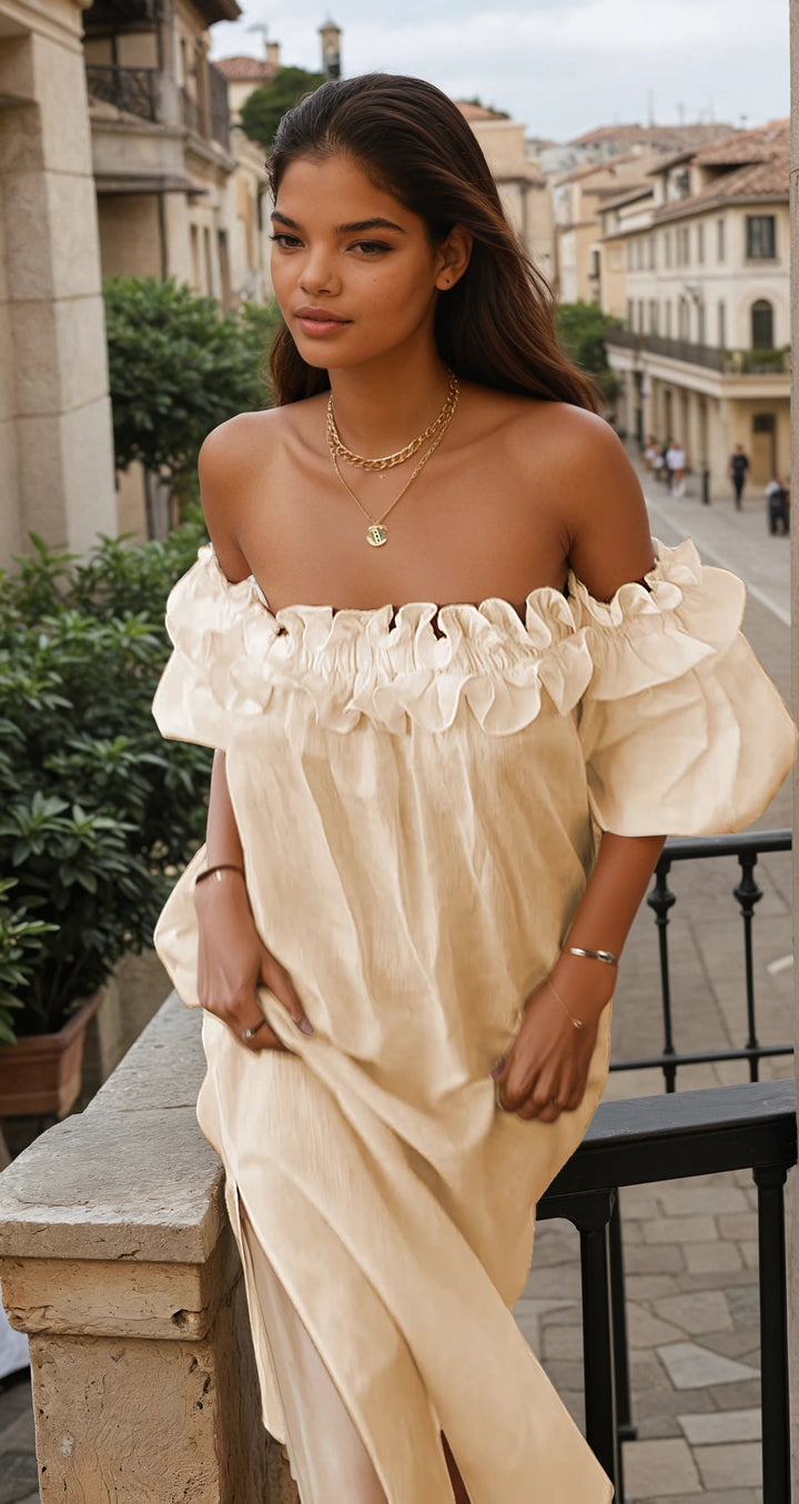 Francisca - Elegante Vestido De Verano Sin Hombros