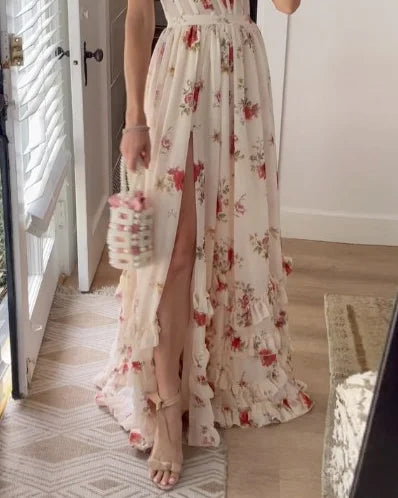 Karissa - Vestido Largo con Estampado Floral