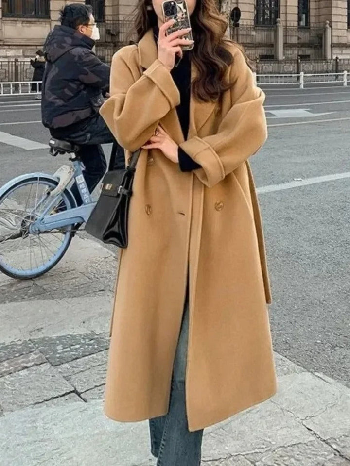 Zenia - Abrigo de Lana Holgado y Casual