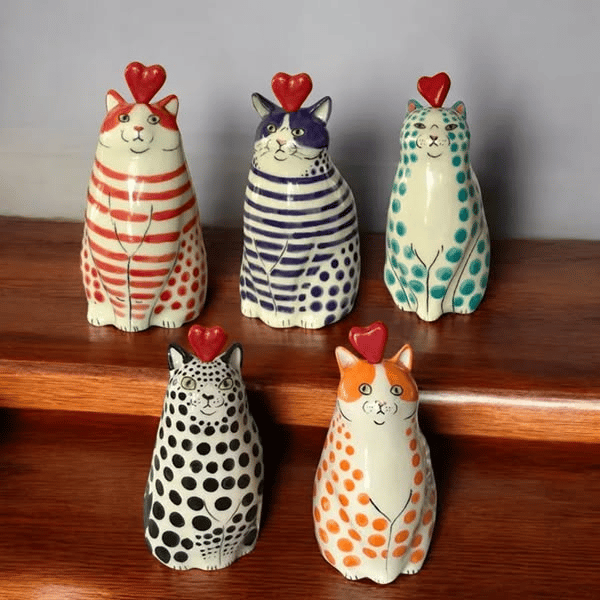 CatCraze - Colección de Jarrones con Gatos Pintados a Mano