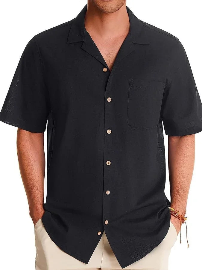 Huib - Camisa Casual Con Bolsillo De Solapa