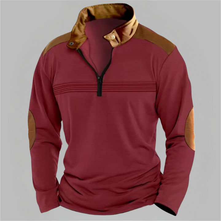Nael - Cómodo Polo Camisa De Manga Larga