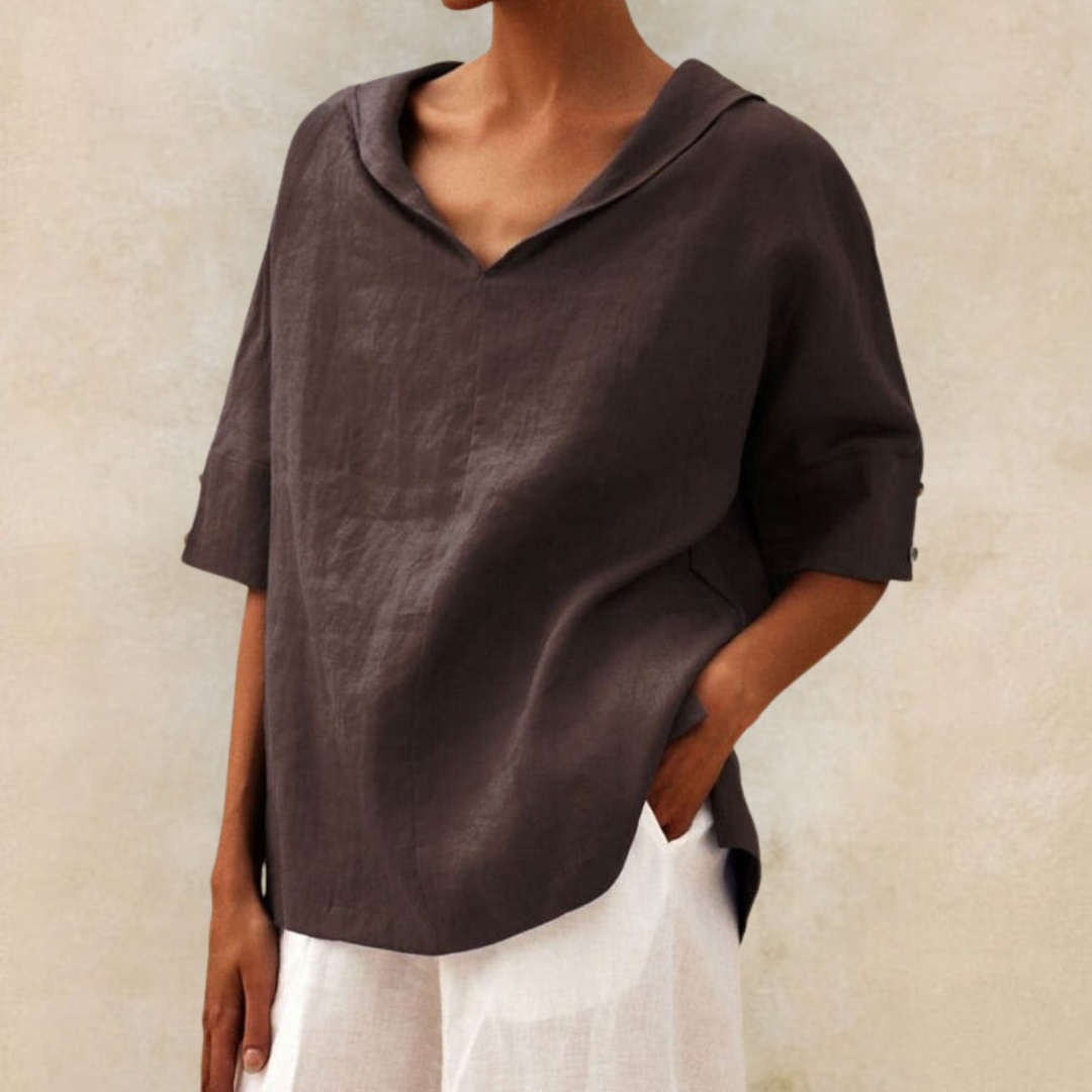 Zoe - Blusa Informal De Corte Holgado