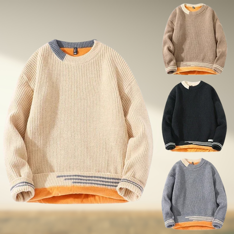 Yashar - Jersey de Punto de Cuello Redondo