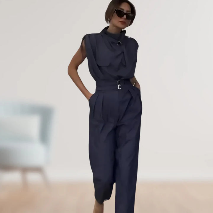 Reinhild - Conjunto De Dos Piezas De Blusa y Pantalón