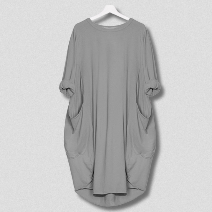 Nathalie - Vestido Midi Cuello Redondo