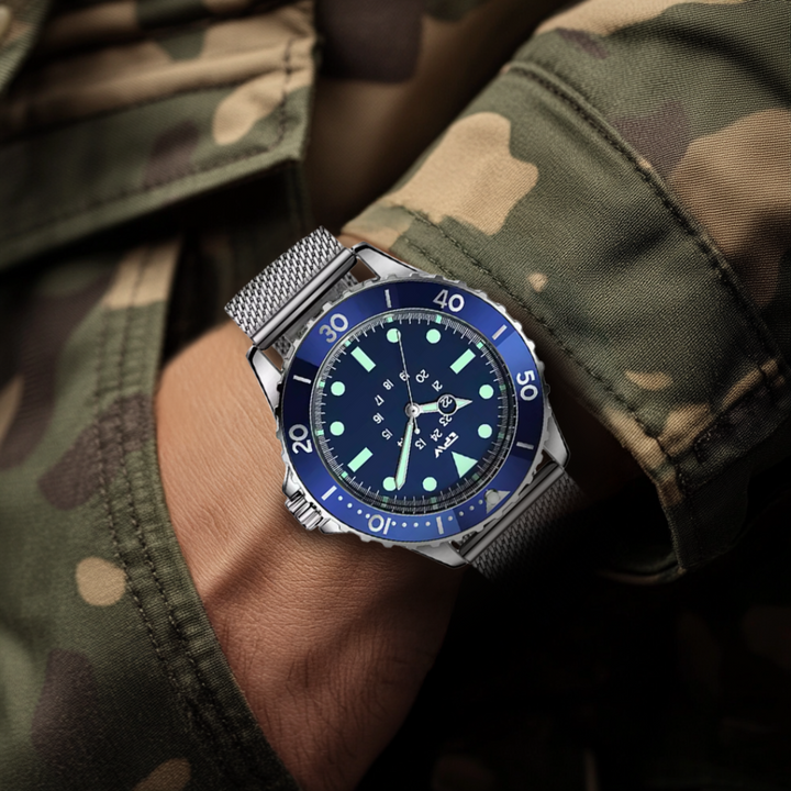 Reloj de Campo Estilo Submarino Táctico Impermeable