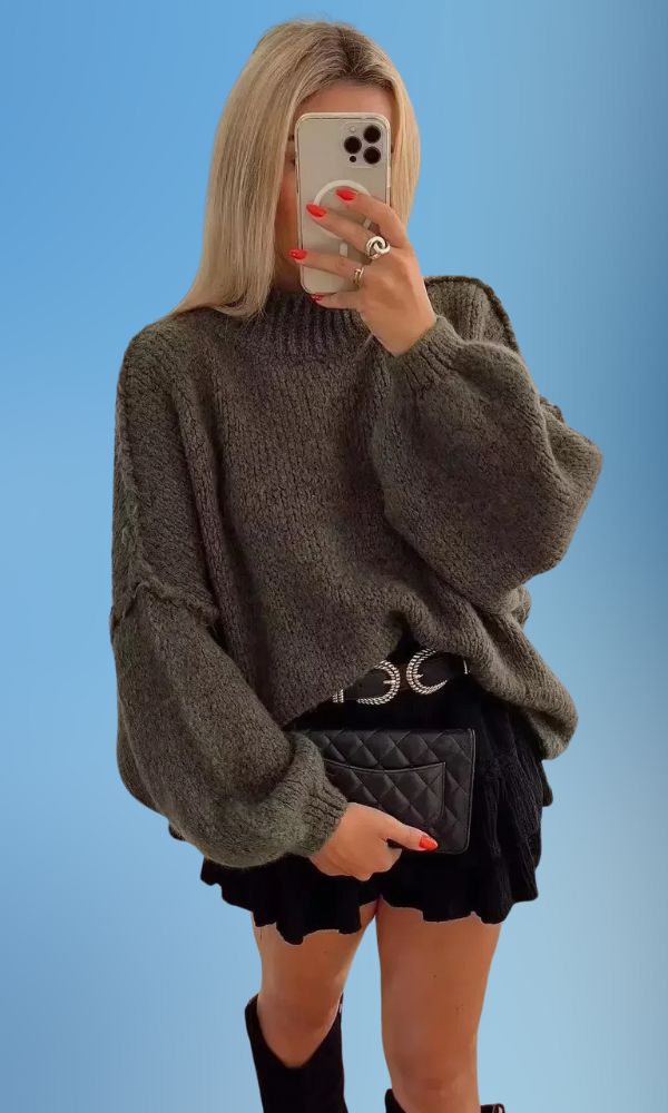 Sunniva - Jersey De Punto Con Cuello Redondo