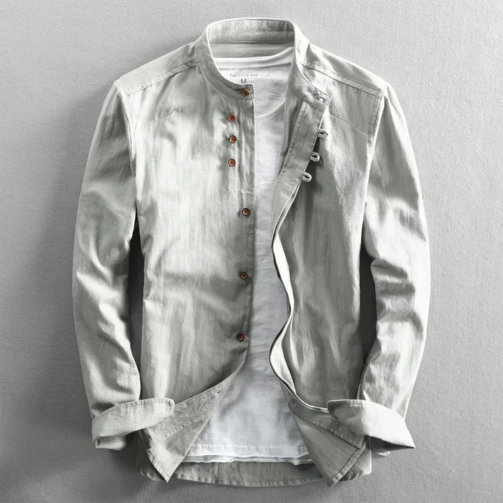 Tevin - Camisas Informales de Manga Larga