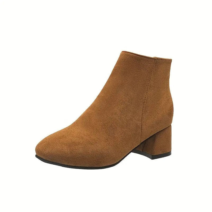 Fanya - Botines de Tacón Cuadrado Chic
