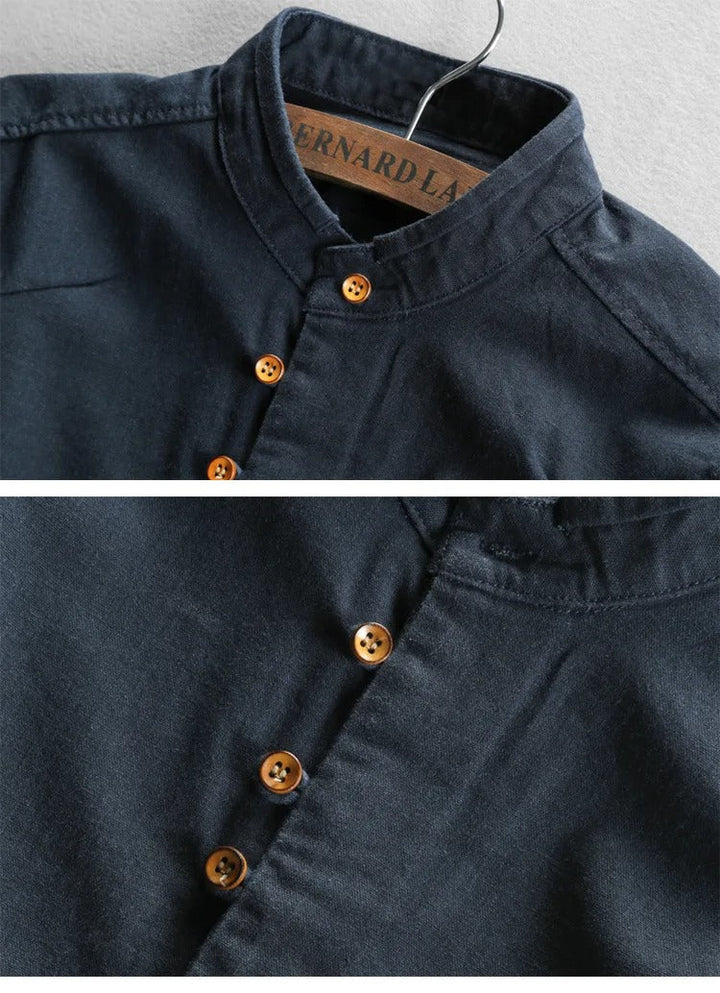 Tevin - Camisas Informales de Manga Larga