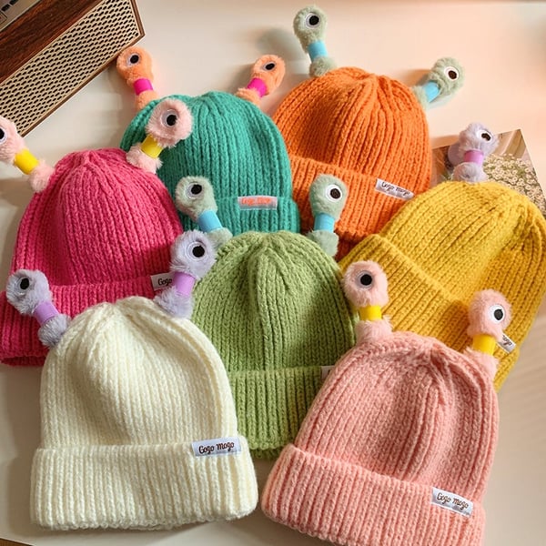 GlowTots - Gorro De Invierno Para Padres e Hijos de Un Simpático Monstruito Brillante