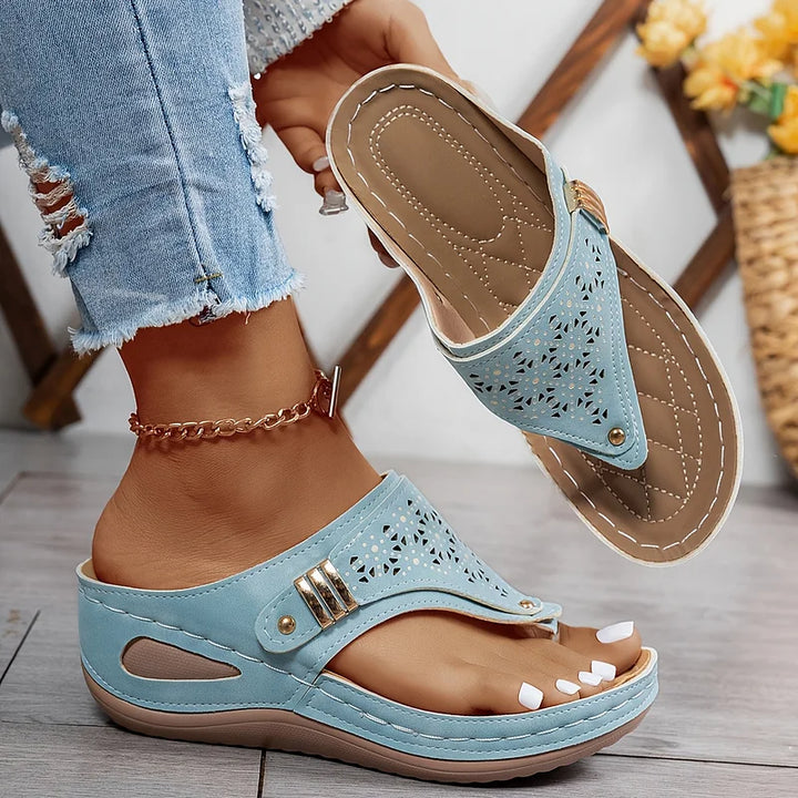 Tiara - Sandalias Con Cuña Elegantes