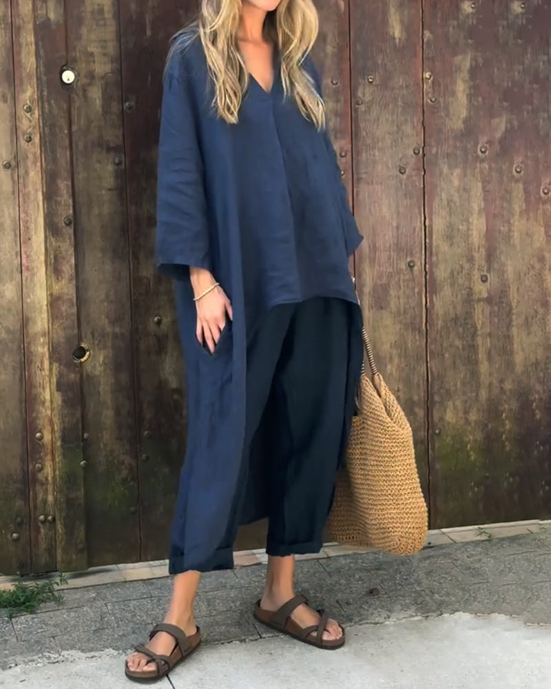 Ximena - Conjunto Informal De Dos Piezas Holgado