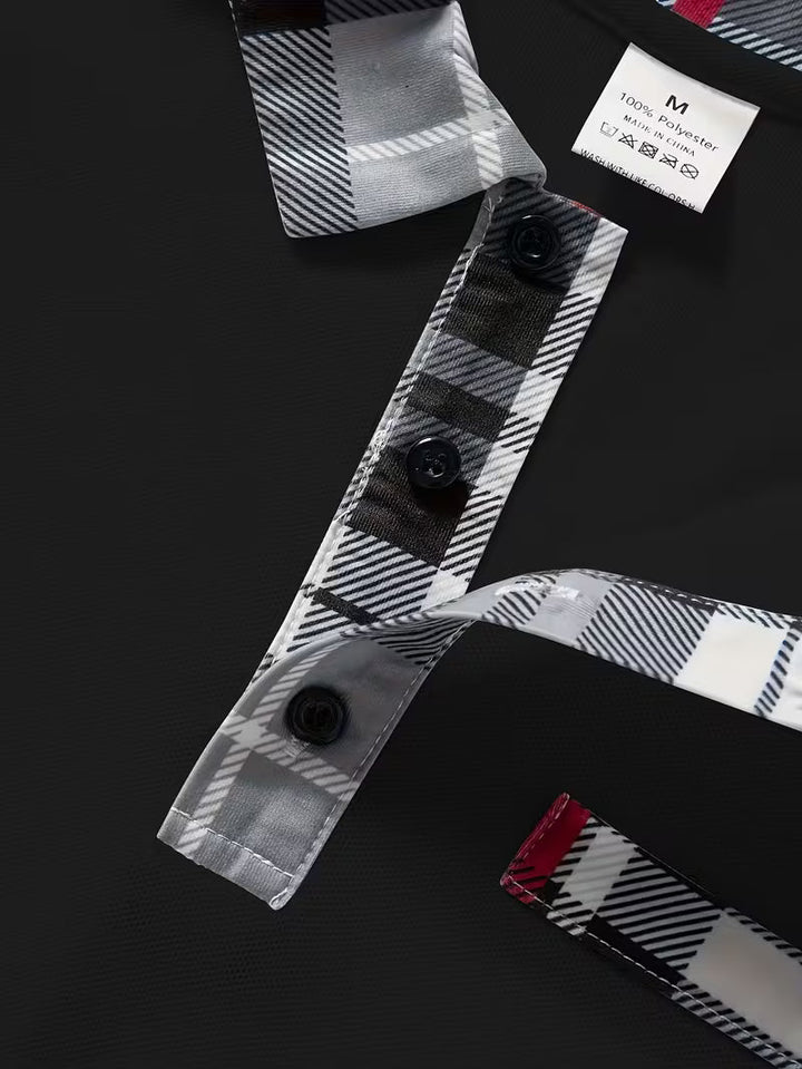 Yiannis - Camisa de manga Larga con Parche en el Pecho