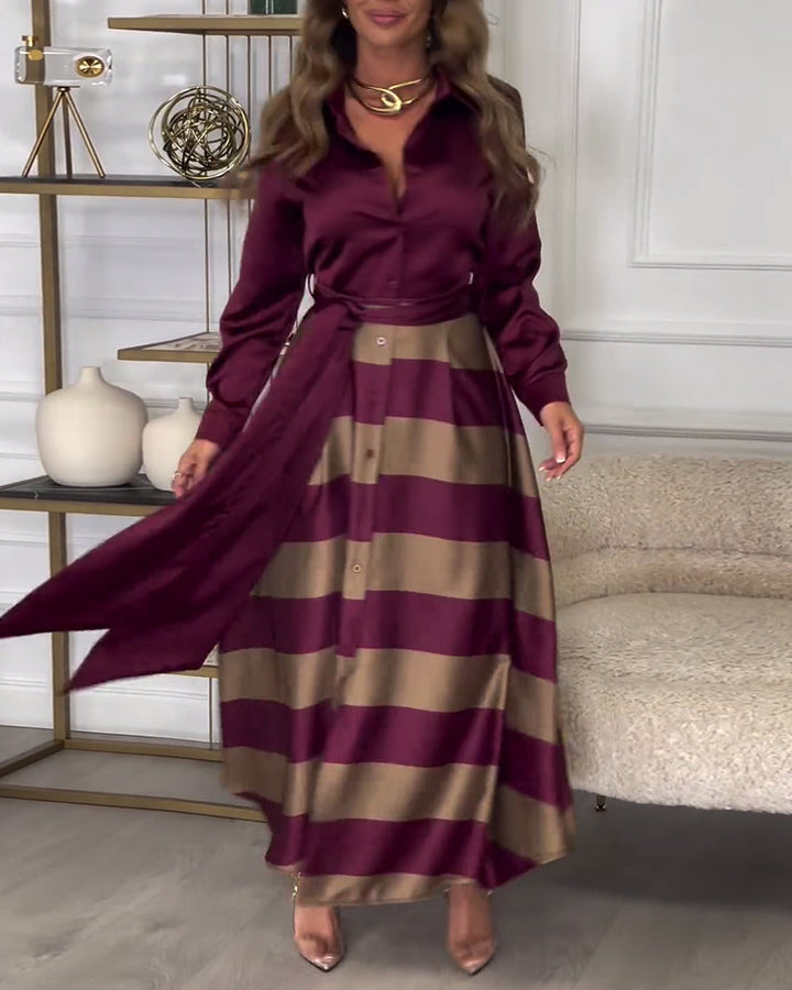 Sophie - Vestido Elegante A Rayas