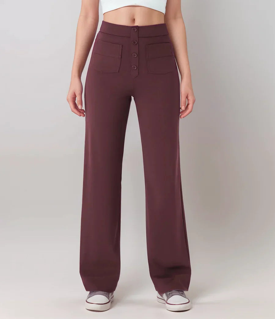 Elkee - Pantalones Elásticos De Cintura Alta