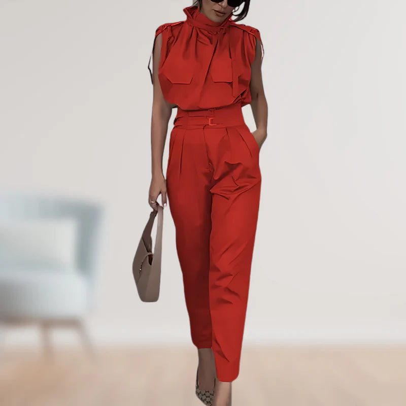Reinhild - Conjunto De Dos Piezas De Blusa y Pantalón
