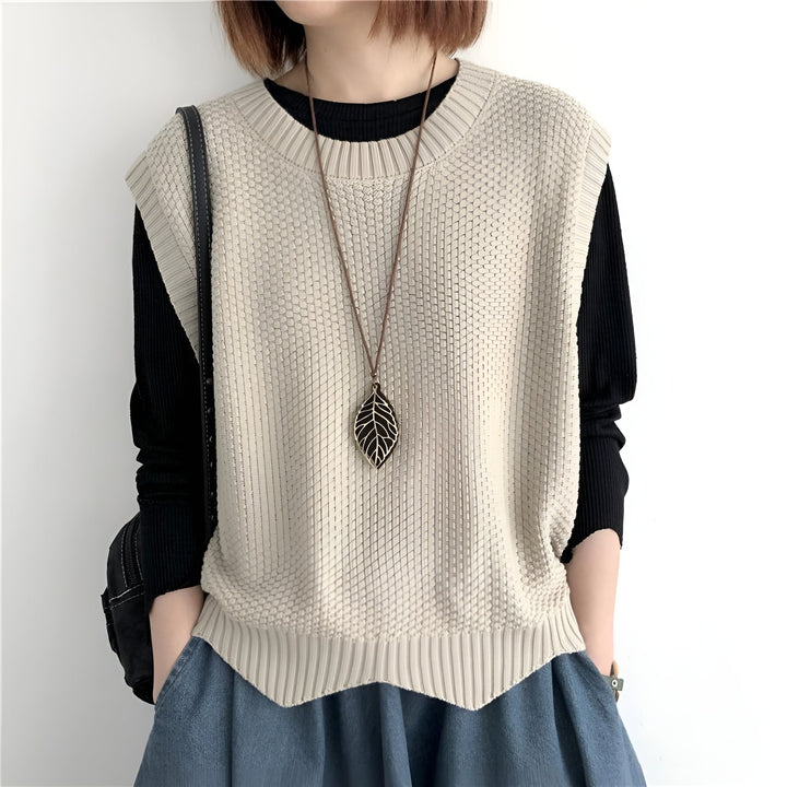 Ramona - Jersey de Punto Con Cuello Redondo