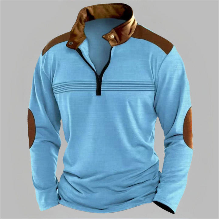 Nael - Cómodo Polo Camisa De Manga Larga