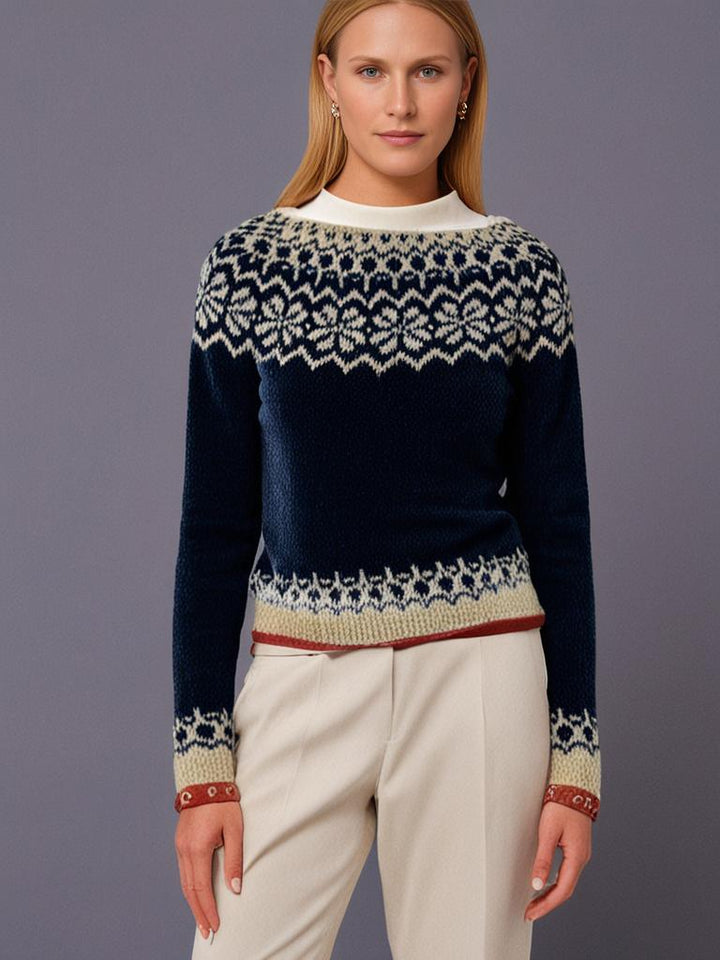 Nyra - Jersey Jacquard Islandés Retro