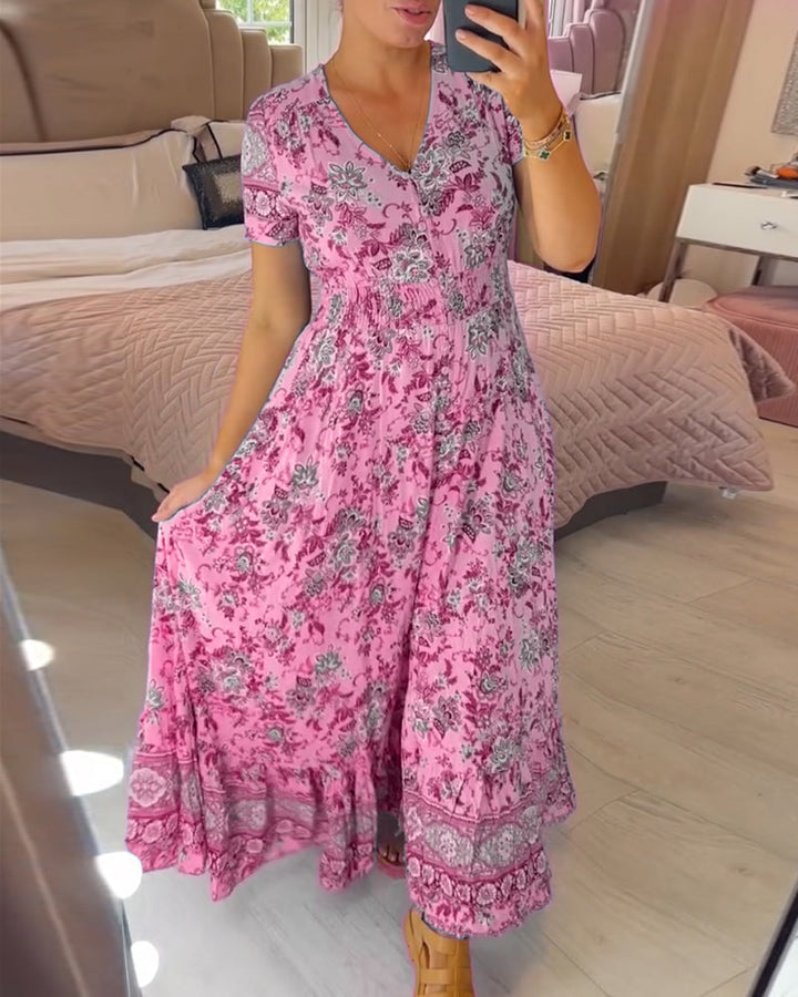 Wibia - Vestido con Estampado Floral y Cuello en V