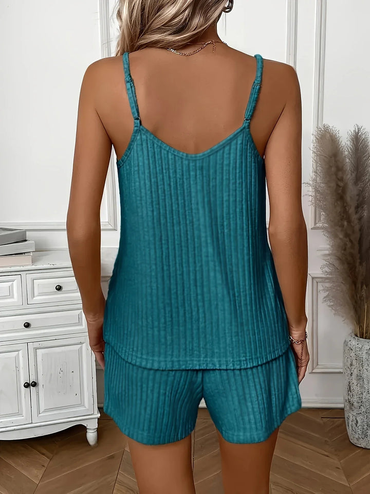 Hristina - Conjunto De Dos Piezas Cómodo Para Verano Con Tirantes