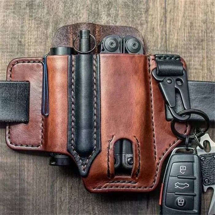 Beltora - Funda De Cuero Para Cinturón Táctico Multifuncional Con Ebilla De Búho
