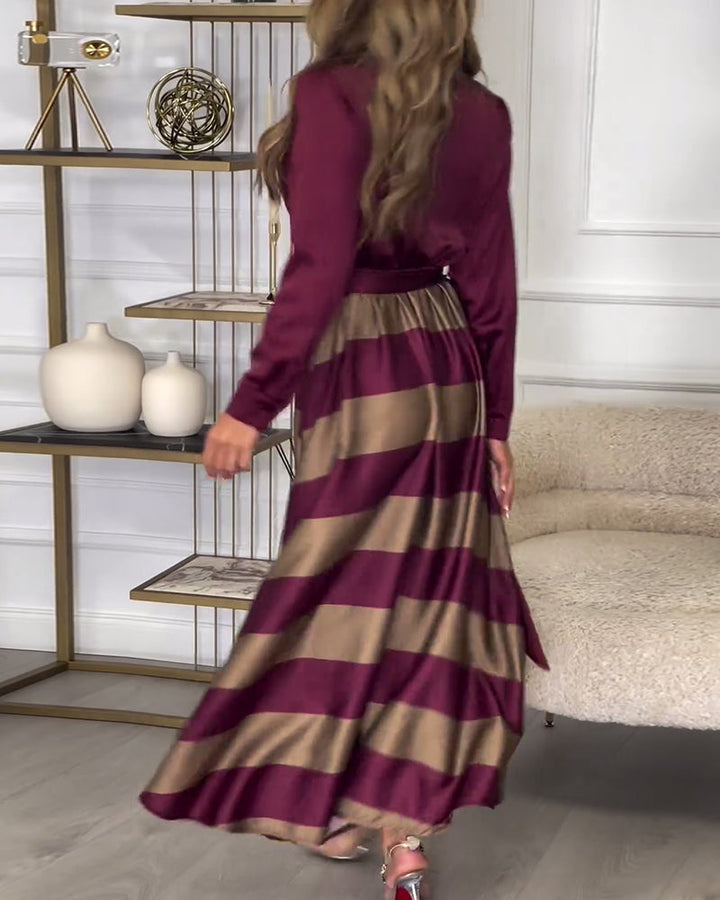 Sophie - Vestido Elegante A Rayas