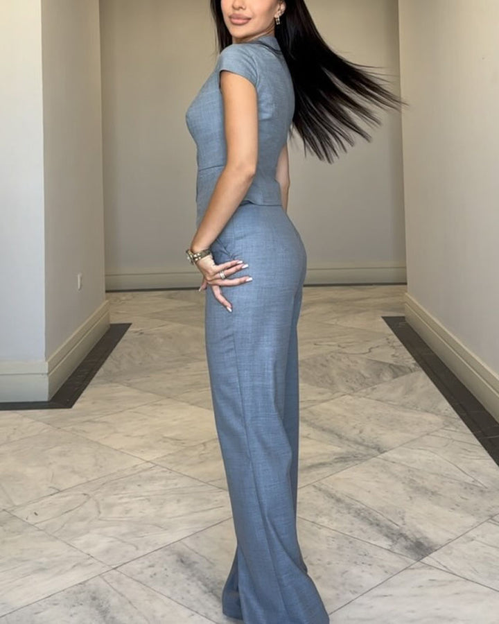 Nizhoni - Conjunto de Blusa y Pantalón de Lino