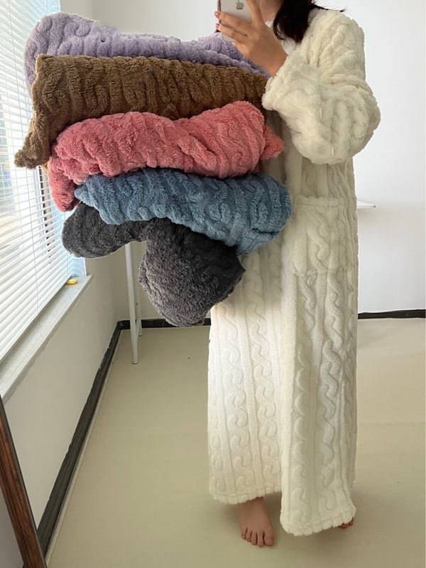 Vreni - Ropa De Casa De Terciopelo Coral De Invierno