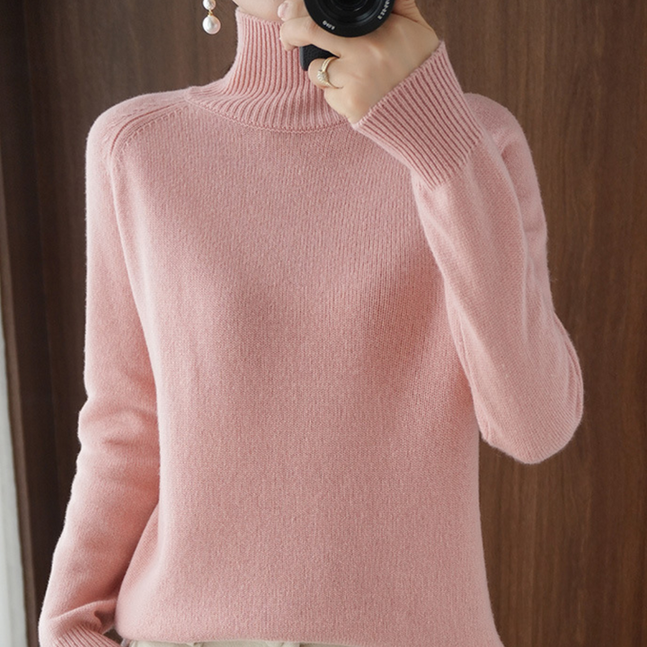 Sasha - Jersey de Cuello Alto de Lana Merina